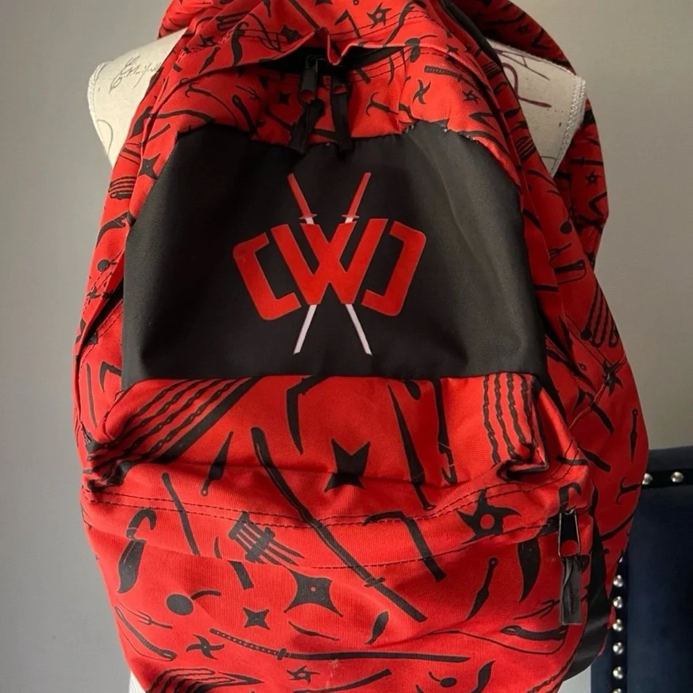 CWD Kids Backpack Red Black Bookbag